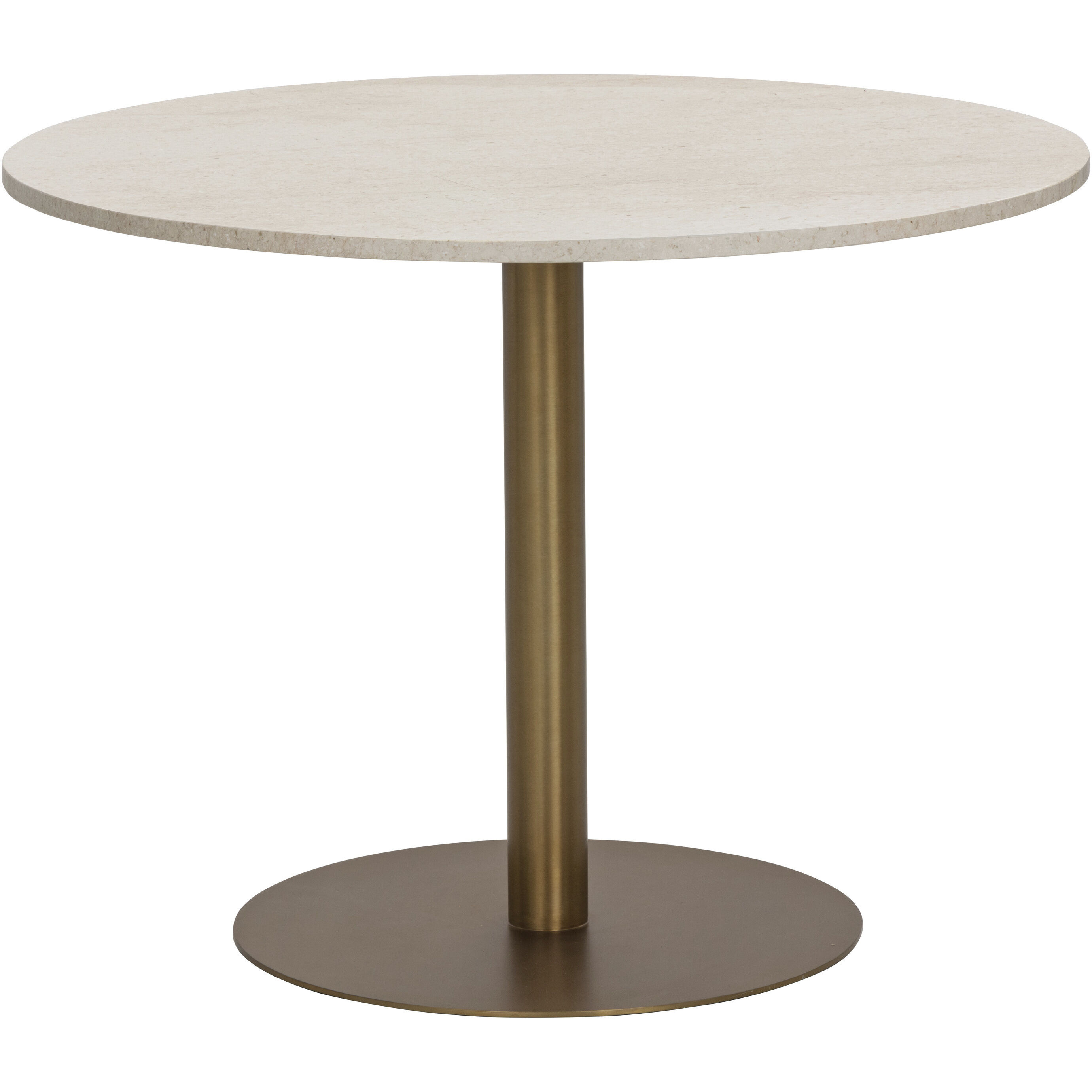 Iska Cream / Antique Brass Bistro Table